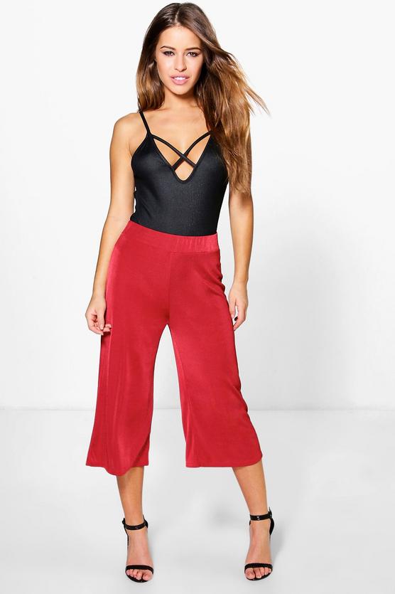 Petite Olivia Shimmer Slinky Culotte Trouser